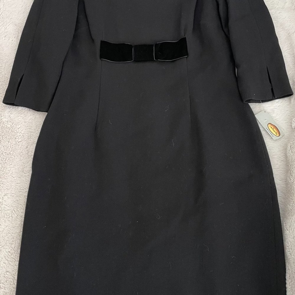 Talbots Petite Black Wool Blend Dress